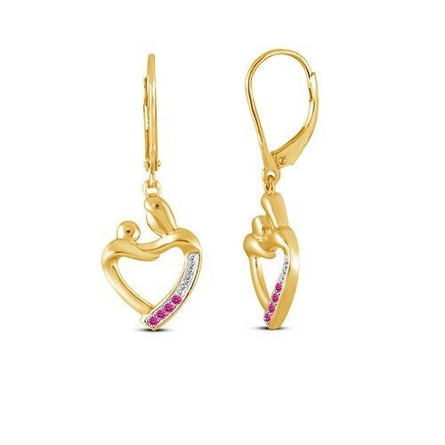 14k-yellow-gold-white-sapphire-kids-earrings_16590 | Banvari Jewelry