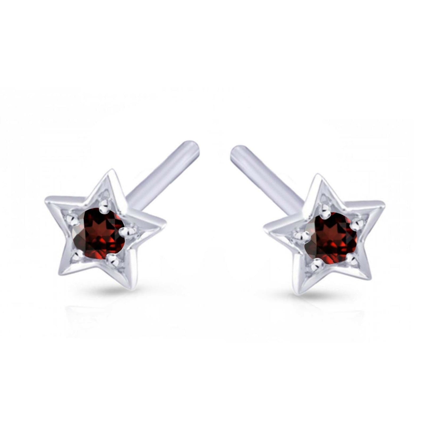 925 Sterling Silver Round Cut Gemstone Star Stud Earrings For Women's & Girl's - atjewels.in
