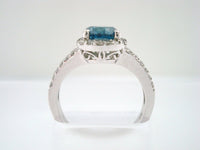 14k White Gold Over 2CT Round Cut Blue Topaz Split Shank Engagement Diamond Ring - atjewels.in