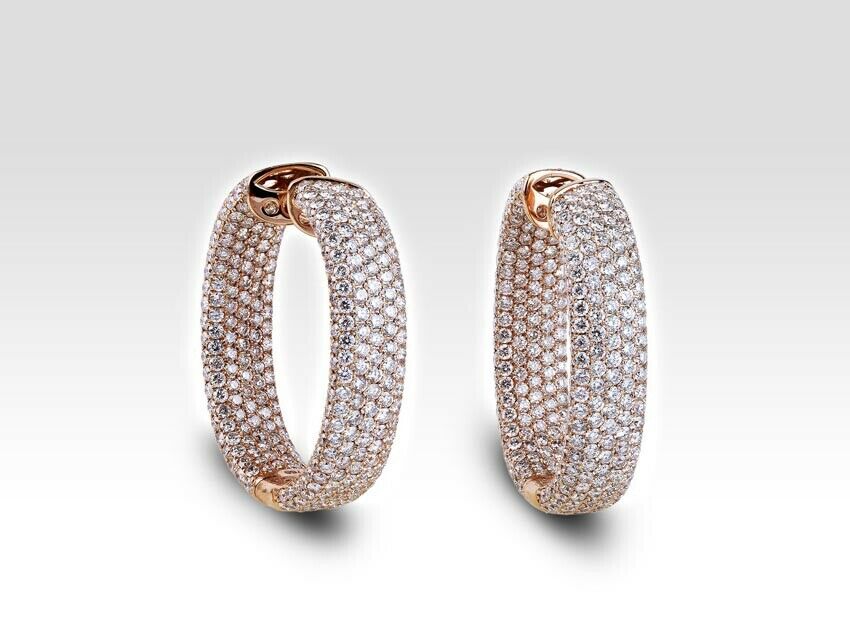 Diamond hoop earrings, Timeless diamond huggies in solid gold (Small) -  Elegant Jewel Box | Fine Jewellery