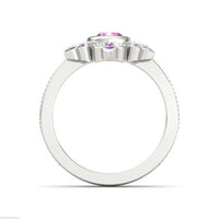 1CT Round Cut Sapphire & Amethyst 14k White Gold FN Wedding Disney Princess Ring - atjewels.in