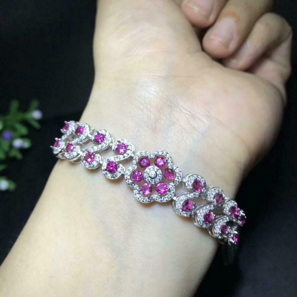15CT Round Cut Tourmaline 14k White Gold Over Wedding Bridal Diamond 7" Bracelet - atjewels.in