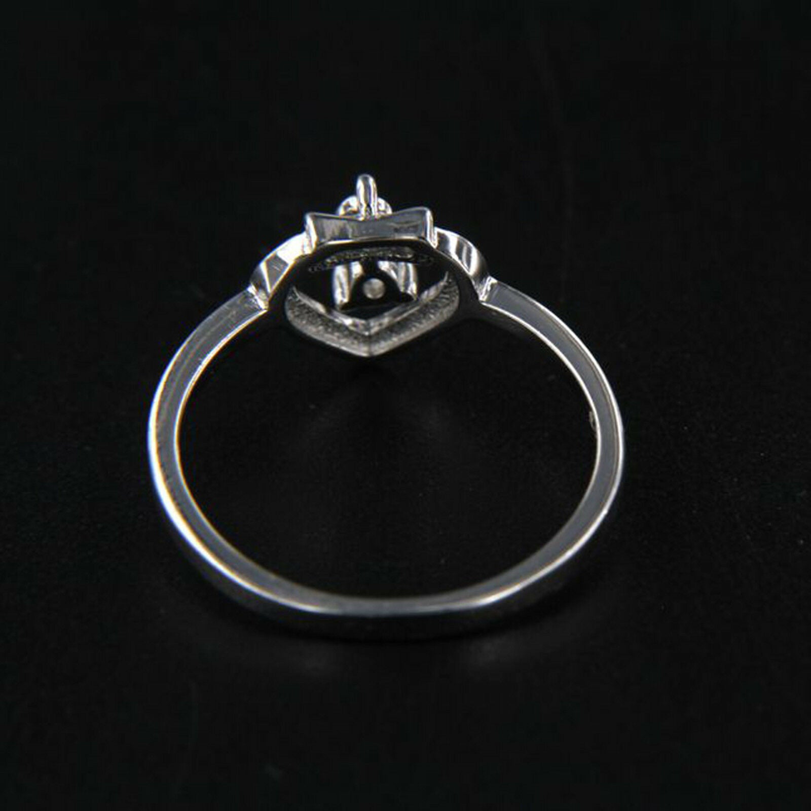 925 Sterling Silver Round Cut White Diamond Dancing Stone Heart Ring For Women's - atjewels.in