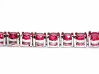 8 CT Round Cut Ruby 14K White Gold Over 7'' Engagement Tennis Bracelet - atjewels.in