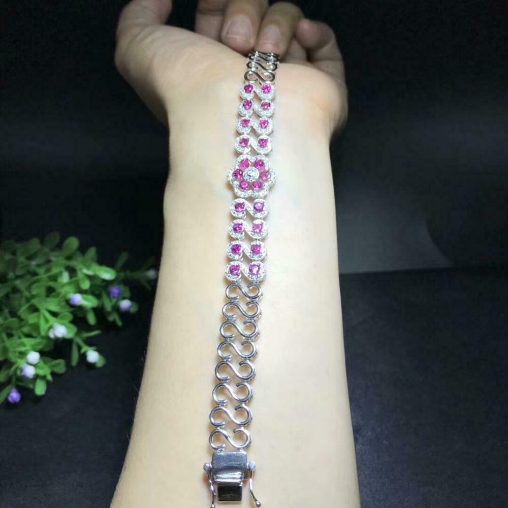 15CT Round Cut Tourmaline 14k White Gold Over Wedding Bridal Diamond 7" Bracelet - atjewels.in