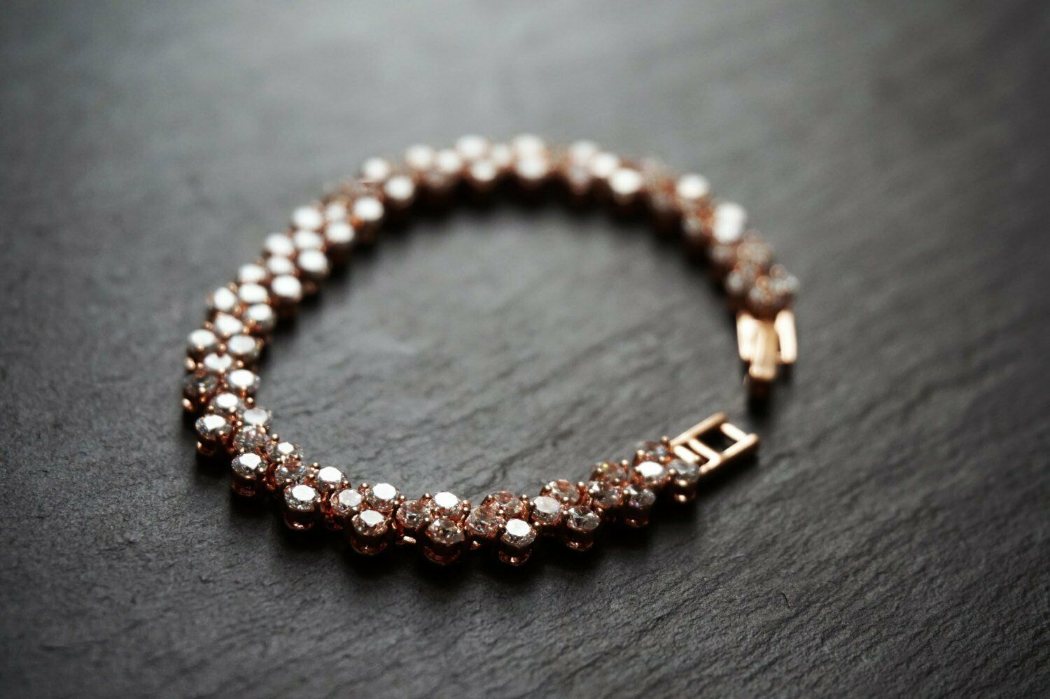 15 CT Round Cut Diamond 14k Rose Gold Over Bridal Wedding Tennis 7" Bracelet - atjewels.in