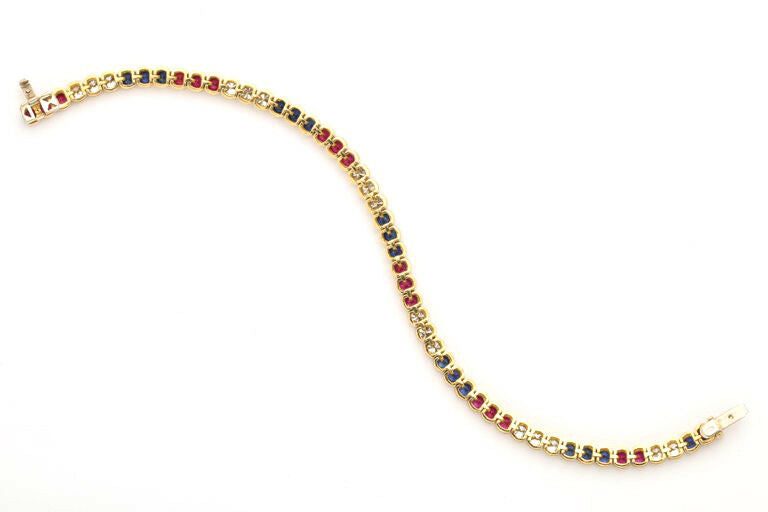 3 CT Round Cut Gemstones 14k Solid Yellow Gold Over Tennis 7" Women's Bracelet - atjewels.in