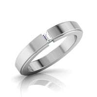 1 CT Baguette Cut Diamond Solitaire Wedding Men's Band Ring 14k White Gold Over - atjewels.in