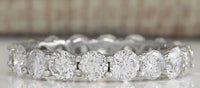 2.5 CT Round Cut Diamond 14k White Gold Over Eternity Wedding Women's Band Ring - atjewels.in