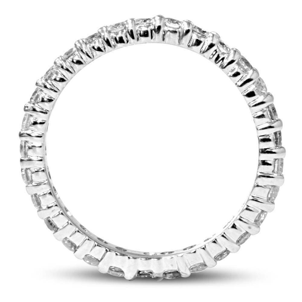 3 CT Round Cut Diamond Eternity 14k White Gold Over Wedding Women's Band Ring - atjewels.in