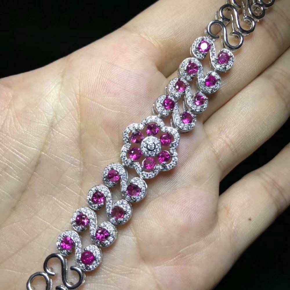15CT Round Cut Tourmaline 14k White Gold Over Wedding Bridal Diamond 7" Bracelet - atjewels.in