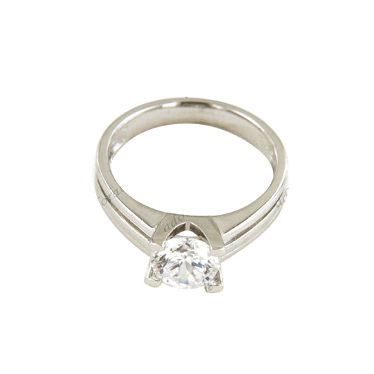 14k Solid White Gold Over 1/2Ct Round Cut Diamond Solitaire Engagement Ring - atjewels.in