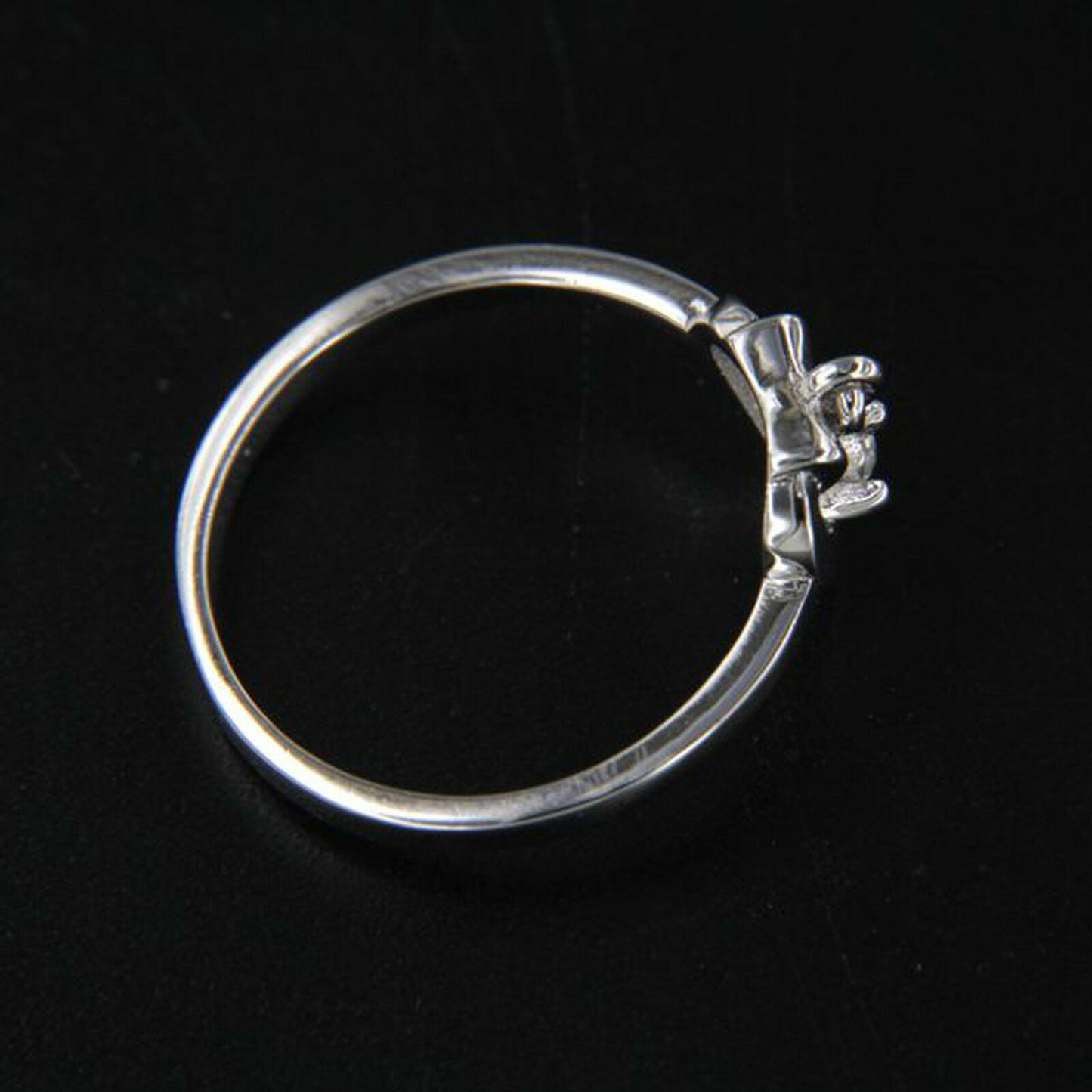 925 Sterling Silver Round Cut White Diamond Dancing Stone Heart Ring For Women's - atjewels.in
