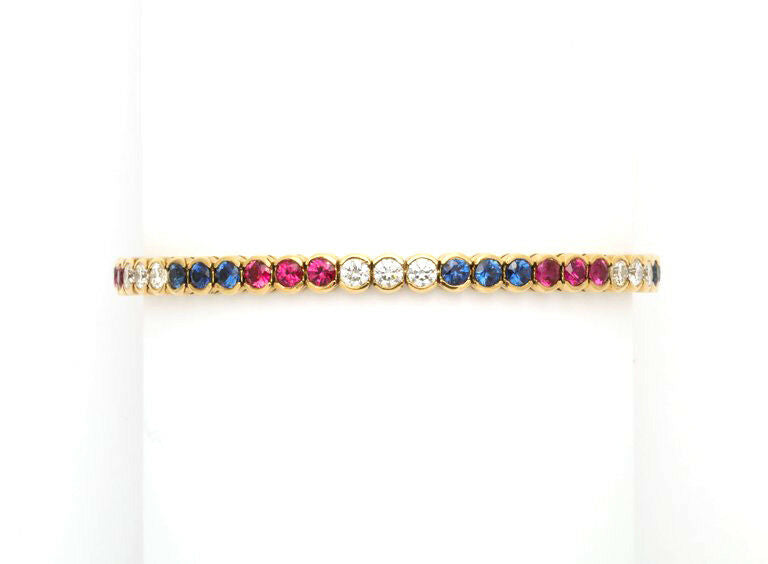 3 CT Round Cut Gemstones 14k Solid Yellow Gold Over Tennis 7" Women's Bracelet - atjewels.in