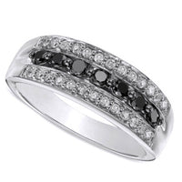 1/2 Ct Round Cut VVS1 Diamond 14k White Gold Over Wedding Anniversary Band Ring - atjewels.in