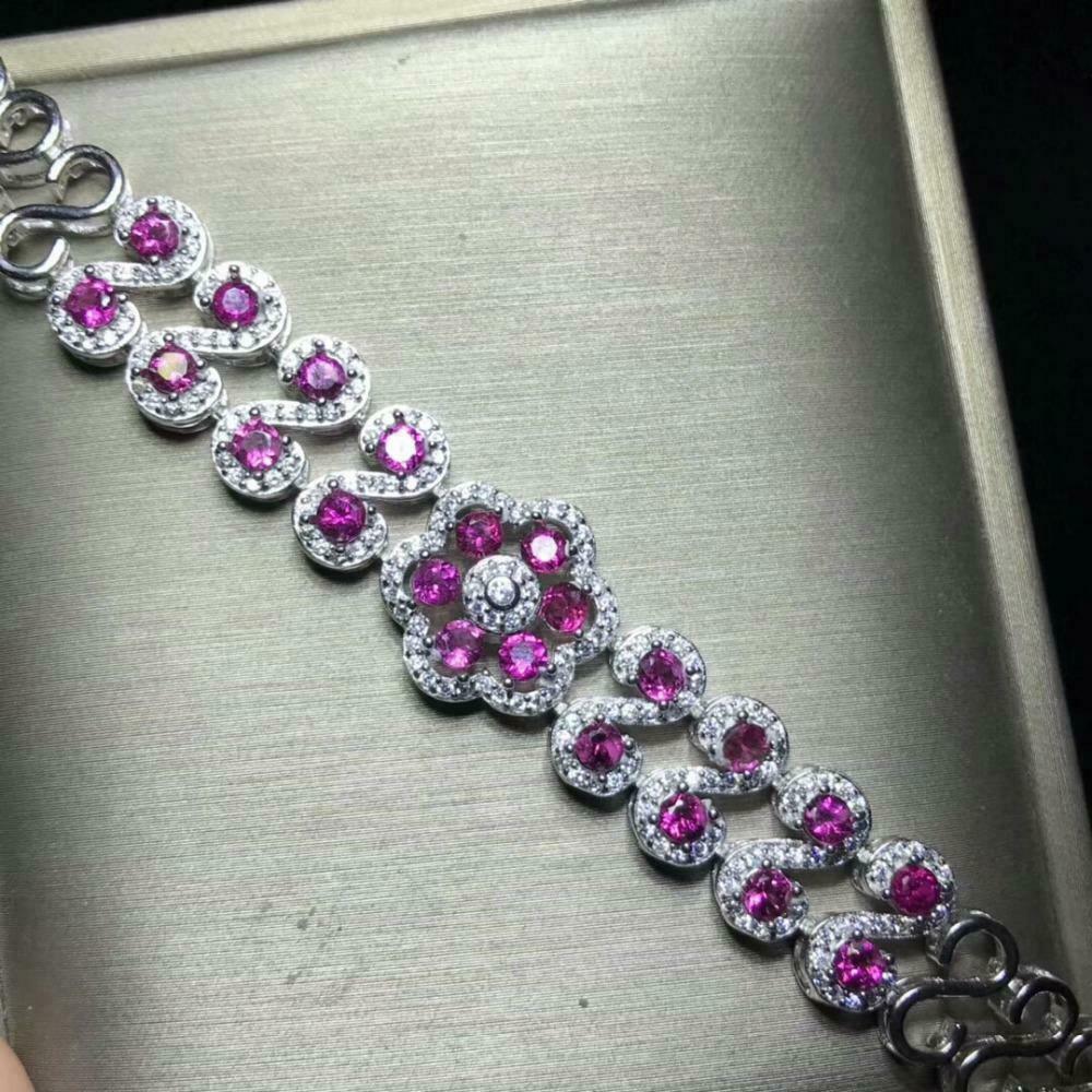 15CT Round Cut Tourmaline 14k White Gold Over Wedding Bridal Diamond 7" Bracelet - atjewels.in