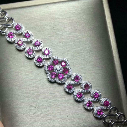 15CT Round Cut Tourmaline 14k White Gold Over Wedding Bridal Diamond 7" Bracelet - atjewels.in