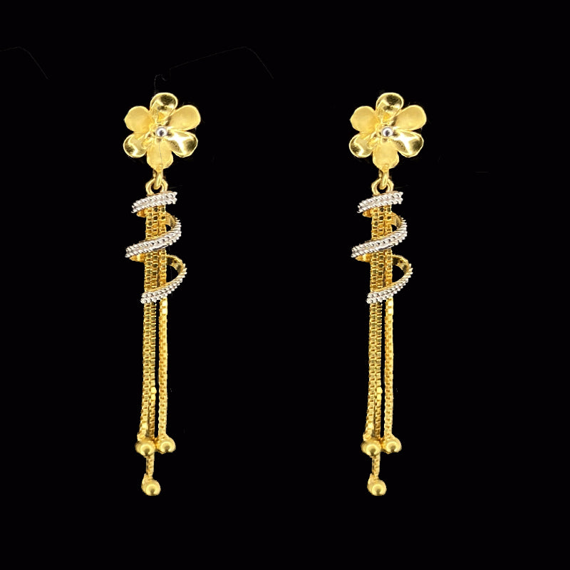 Exquisite Classic layered 22K Gold Wedding  Earrings