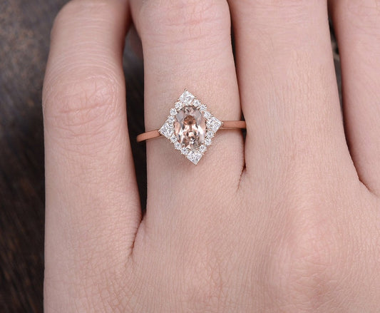 3 CT Oval Cut Diamond 925 Sterling Silver Princess Moissanite Halo Engagement Ring