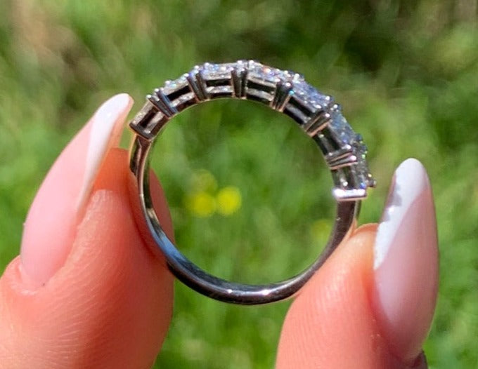 1 CT Princess Cut Diamond 925 Sterling Silver Wedding Anniversary Ring