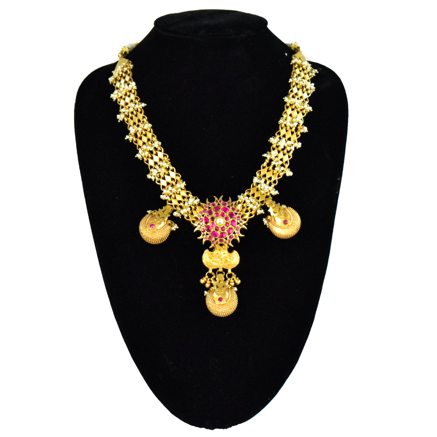 Gold Finish Handcrafted Sterling Silver Necklace