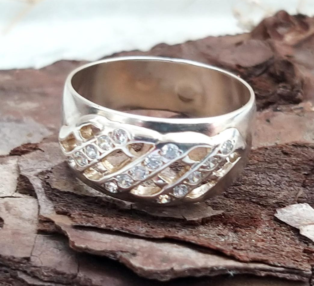 1/2 CT 925 Sterling Silver Round Cut Diamond Wedding Promise Band Ring