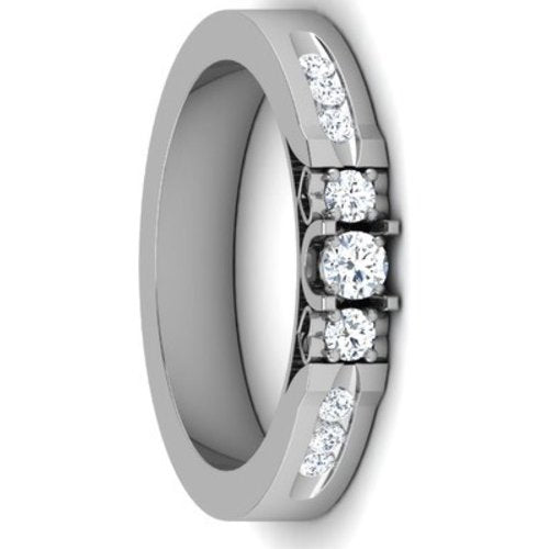 atjewels 14K White Gold Over Sterling Silver White CZ Engagement Ring for Women's MOTHER'S DAY SPECIAL OFFER - atjewels.in