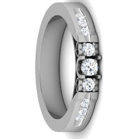 atjewels 14K White Gold Over Sterling Silver White CZ Engagement Ring for Women's MOTHER'S DAY SPECIAL OFFER - atjewels.in