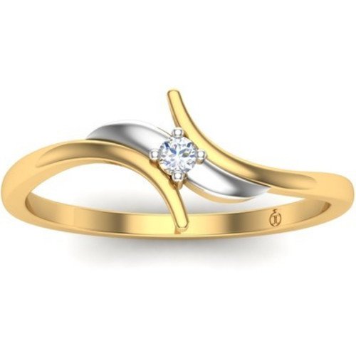 atjewels 14K Two Tone Gold Over .925 Sterling White Cubic Zircon Engagement Bypass RING For Women's Free Sizing MOTHER'S DAY SPECIAL OFFER - atjewels.in