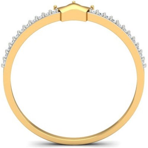 atjewels 14K Yellow Gold Over Sterling White CZ Queen Ring for Women's Free Sizing MOTHER'S DAY SPECIAL OFFER - atjewels.in