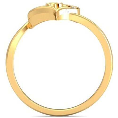 atjewels 14K Yellow Gold Over .925 Sterling White CZ Diamond in Pave Set Promise Heart RING For Women's Free Sizing MOTHER'S DAY SPECIAL OFFER - atjewels.in