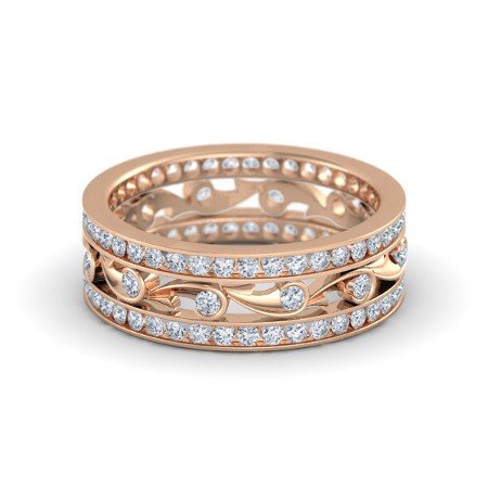 atjewels 925 Sterling Silver Round White CZ Eternity band Ring For Wom atjewels.in