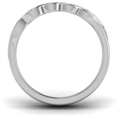 atjewels 14K White Gold Over Sterling Anniversary Band Ring for Women's For Women's MOTHER'S DAY SPECIAL OFFER - atjewels.in