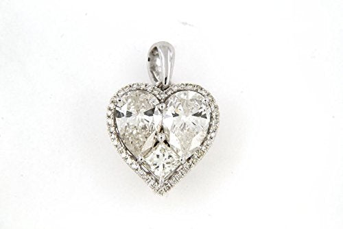 atjewels Heart Shape Pendant For Women of 14K White Gold on .925 Sterling Silver MOTHER'S DAY SPECIAL OFFER - atjewels.in