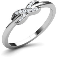 atjewels 14K White Gold Over Sterling infinity ring for Women's For Women's MOTHER'S DAY SPECIAL OFFER - atjewels.in