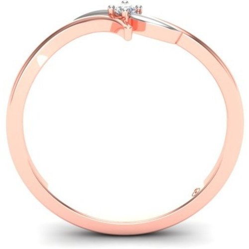 atjewels 14K Two Tone Gold Over .925 Sterling White CZ Diamond Engagement Bypass RING For Women's Free Sizing MOTHER'S DAY SPECIAL OFFER - atjewels.in