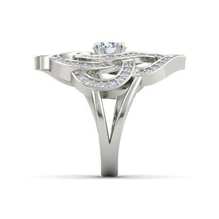 atjewels Solid 925 Sterling Silver Round cut White Cubic Zirconia  Cocktail Brilliant Ring Free Size MOTHER'S DAY SPECIAL OFFER - atjewels.in