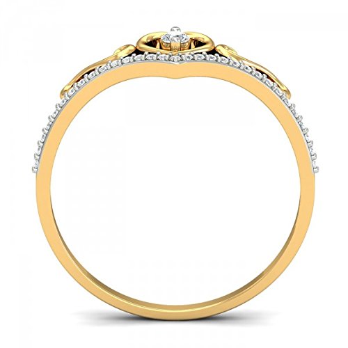 atjewels 18K Two tone Gold Over .925 Silver White Diamond Queen Victoria Ring For Women's MOTHER'S DAY SPECIAL OFFER - atjewels.in