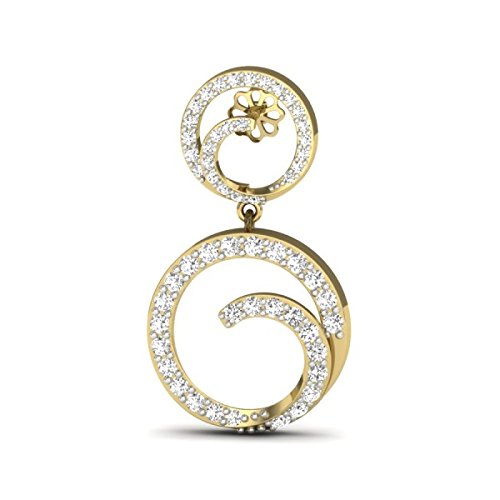 atjewels 14K Yellow Gold Over on .925 Sterling Silver White Simulated Diamond Dangle and Drop Earrings For Women's MOTHER'S DAY SPECIAL OFFER - atjewels.in