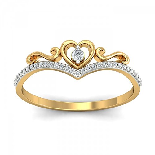 atjewels 18K Two tone Gold Over .925 Silver White Diamond Queen Victoria Ring For Women's MOTHER'S DAY SPECIAL OFFER - atjewels.in