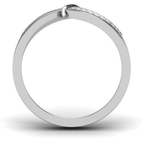 atjewels 14K White Gold Over Sterling in Prong set Engagement Ring for Women's MOTHER'S DAY SPECIAL OFFER - atjewels.in