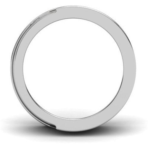 atjewels 14K White Gold Over Sterling White CZ Wedding Band Ring for Women's MOTHER'S DAY SPECIAL OFFER - atjewels.in