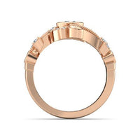 atjewels 14K Rose Gold Over 925 Silver White Cubic Zirconia Disney Engagement and Flamenco Ring For Womens MOTHER'S DAY SPECIAL OFFER - atjewels.in