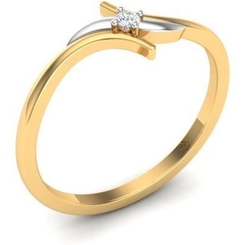 atjewels 14K Two Tone Gold Over .925 Sterling White Cubic Zircon Engagement Bypass RING For Women's Free Sizing MOTHER'S DAY SPECIAL OFFER - atjewels.in