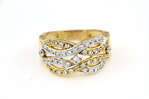 atjewels 1.39 CT 14K Yellow Gold Plated On 925 Silver Round Cut With White CZ Infinity Ring For Women's MOTHER'S DAY SPECIAL OFFER - atjewels.in