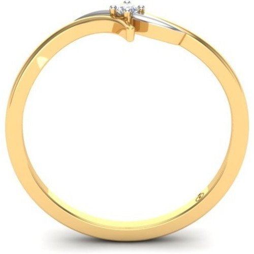 atjewels 14K Two Tone Gold Over .925 Sterling White Cubic Zircon Engagement Bypass RING For Women's Free Sizing MOTHER'S DAY SPECIAL OFFER - atjewels.in