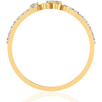 atjewels 0.29 CT 14K Yellow Gold Over Sterling White CZ Flora Ring for Women's MOTHER'S DAY SPECIAL OFFER - atjewels.in