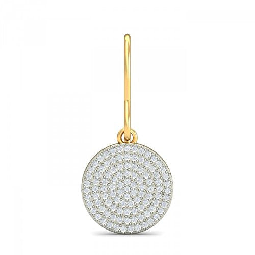 atjewels 14K Yellow Gold Over on .925 Sterling Silver White Simulated Diamond Hoop Earrings For Women's MOTHER'S DAY SPECIAL OFFER - atjewels.in