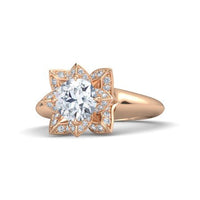 atjewels 14K Rose Gold Over 925 Silver White CZ Disney Princess Tiana Engagement & Anniversary Ring MOTHER'S DAY SPECIAL OFFER - atjewels.in