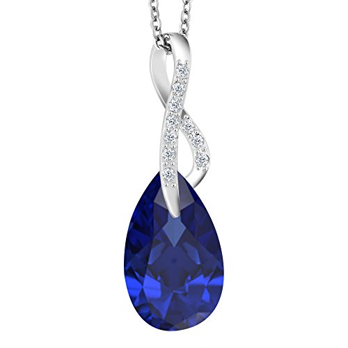 atjewels Pear & Round Cut Selectable Gemstone & White CZ .925 Sterling Silver Infinity Pendant For Girl's & Women's For Christmas Special - atjewels.in